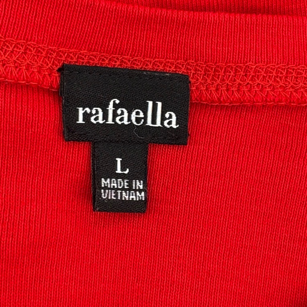 Rafaella  L Tomato Red Long Sleeve Cotton‎ Knit Button Front Cardigan Sweater - Picture 7 of 7